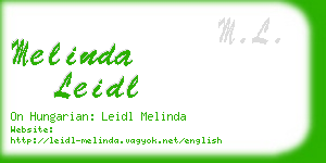 melinda leidl business card